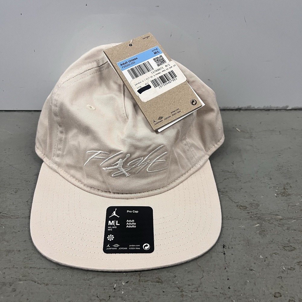 Nike Air Jordan Hat Flight‎ Pro Strap 5-Panel Khaki Beige Adjustable Cap M/L NEW